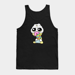 Cute Slluks character is ready for his rainbow candy illustration Tank Top